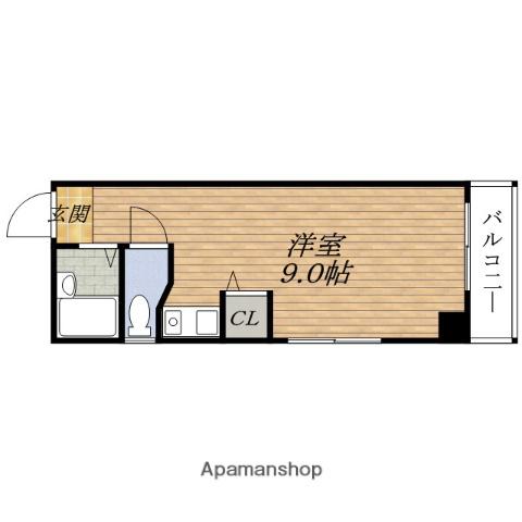 北沢江の木ビル(ワンルーム/3階)の間取り写真