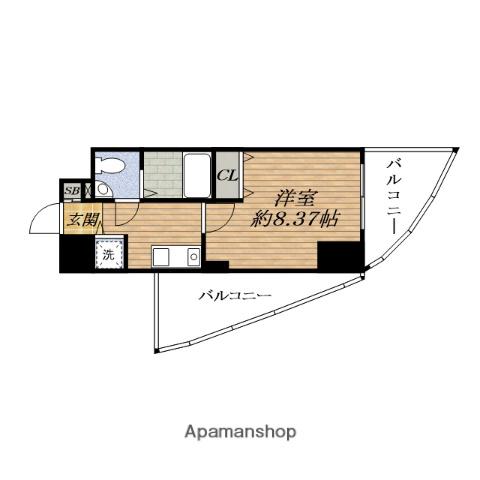 SERENITE新大阪弐番館(1K/11階)の間取り写真