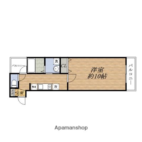 ミラクルセブンESAKA(1K/5階)の間取り写真