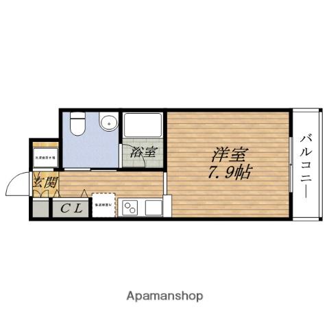 レジディア江坂(1K/8階)の間取り写真