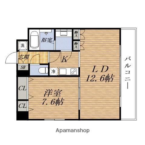 レジディアESAKA(1LDK/11階)の間取り写真
