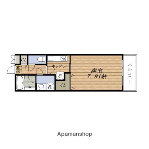 グランシス江坂(1K/7階)の間取り写真