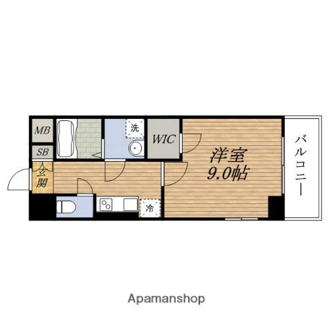 エストーネESAKA(1K/7階)の間取り写真