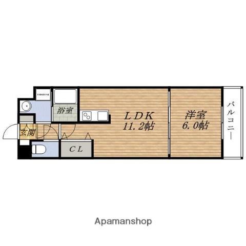 第5ARROWS 新大阪(1LDK/3階)の間取り写真