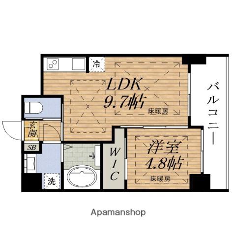 NH江坂アネックス(1LDK/12階)の間取り写真