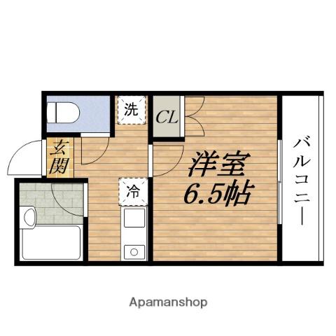 スイワビル(1K/4階)の間取り写真