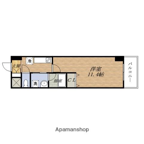 ルーエ エサカ(1K/3階)の間取り写真