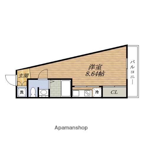 フォレステージュ江坂公園(ワンルーム/7階)の間取り写真