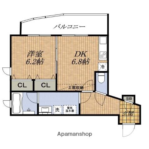 サンレムートESAKA2ND(1DK/5階)の間取り写真