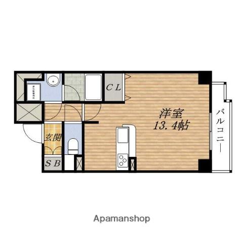 インザグレイス東三国(1K/7階)の間取り写真