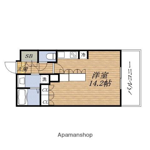 APARTMENTS ESAKA(ワンルーム/3階)の間取り写真