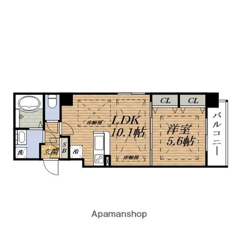 NH江坂Ⅱ(1LDK/9階)の間取り写真