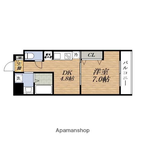 第17関根マンション(1DK/10階)の間取り写真