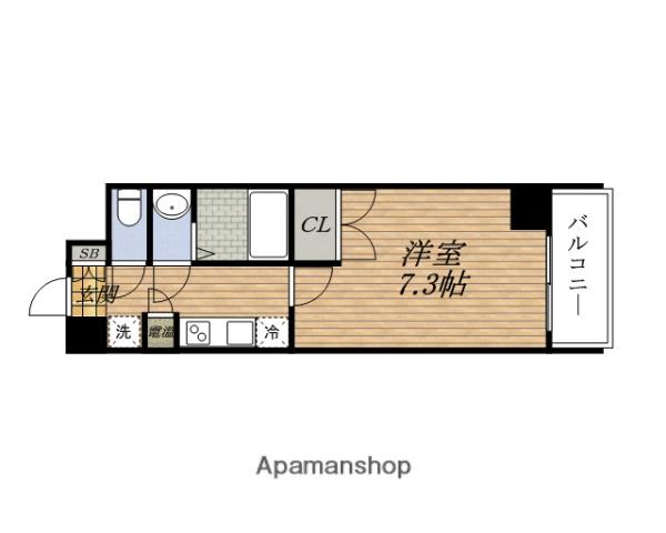 ファーストワンESAKA(1K/8階)の間取り写真