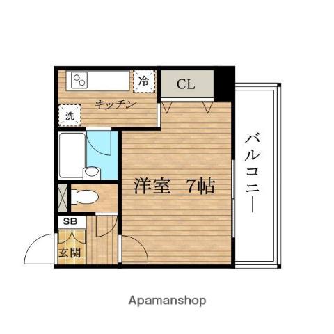 アーデンESAKA(1K/4階)の間取り写真