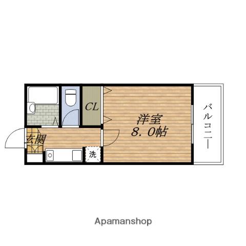 ハシモトエージェンシービル(1K/5階)の間取り写真