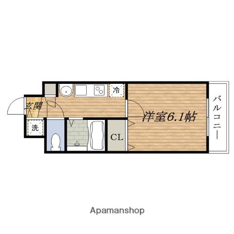 PRESSANCE新大阪クレスタ(1K/6階)の間取り写真