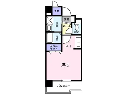 大阪モノレール本線 南摂津駅 徒歩5分 6階建 築22年(ワンルーム/3階)の間取り写真