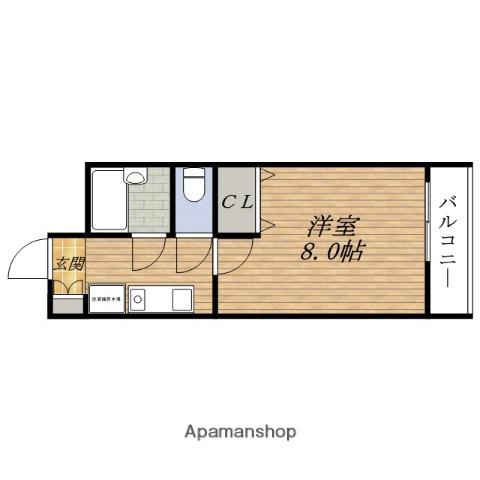 ライブステーション江坂(1K/6階)の間取り写真