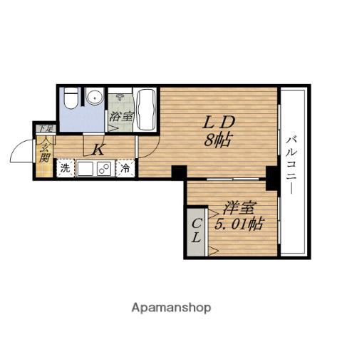 ALIVIO千里豊津(1LDK/5階)の間取り写真