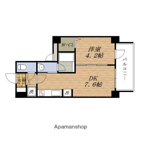 S-RESIDENCE ESAKA(1DK/13階)の間取り写真