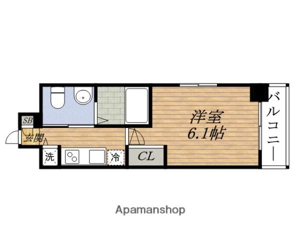 エスリードESAKA広芝町(1K/13階)の間取り写真