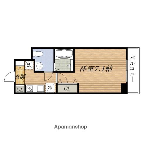 ラクラス新大阪(1K/9階)の間取り写真