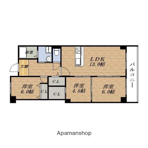 パークアヴェニュー緑地公園(3LDK/1階)の間取り写真