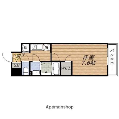 ESLEAD新大阪レジデンス(1K/2階)の間取り写真