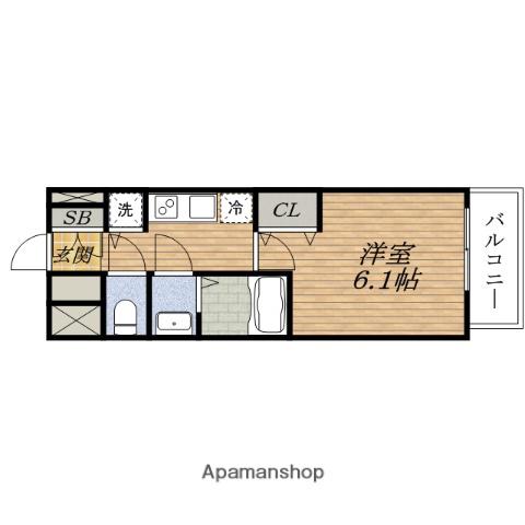 ESRISE新大阪フロント(1K/6階)の間取り写真