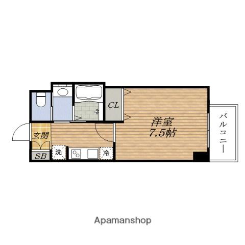 FIRST STAGE江坂広芝町Ⅱ(1K/7階)の間取り写真