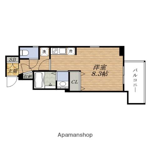 FIRST STAGE江坂広芝町Ⅱ(ワンルーム/5階)の間取り写真