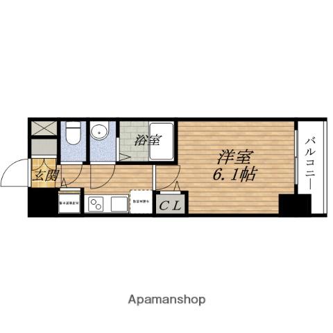 PRESSANCE新大阪ザ・シティ(1K/8階)の間取り写真