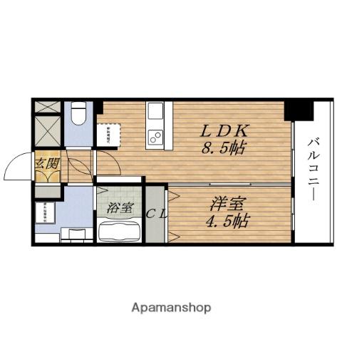 PRESSANCE新大阪ザ・シティ(1LDK/10階)の間取り写真