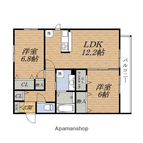 FRIEND 江坂東(2LDK/1階)の間取り写真