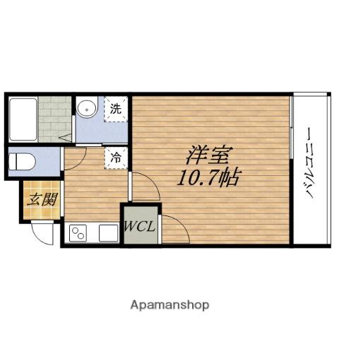 FUJIPALACE吹田寿町Ⅲ番館(1K/3階)の間取り写真