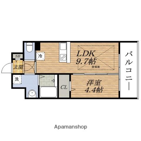 第23セキネマンション(1LDK/4階)の間取り写真