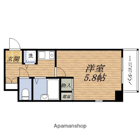 CITYLIFEディナスティ新大阪(1K/7階)の間取り写真