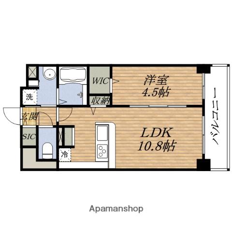 ザ・テラス吹田UH(1LDK/1階)の間取り写真
