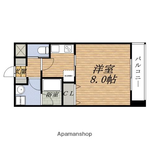 アーバンフラッツ西中島(1K/5階)の間取り写真