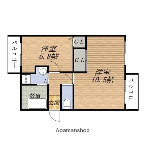 JMR RESIDENCE 新大阪(1LDK/2階)の間取り写真