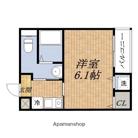 SURF ISLAND MARIBU(1K/1階)の間取り写真
