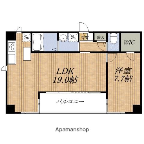 グランミーテ RYOKUCHI(1LDK/4階)の間取り写真