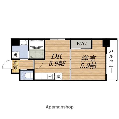 カンパニオ ESAKA(1DK/5階)の間取り写真