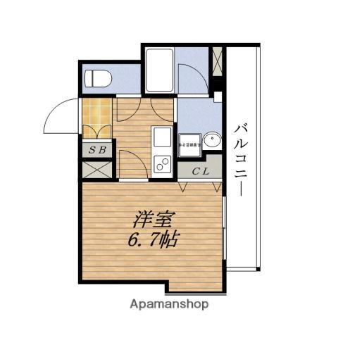 U レジデンス新大阪 (1K/5階)の間取り写真