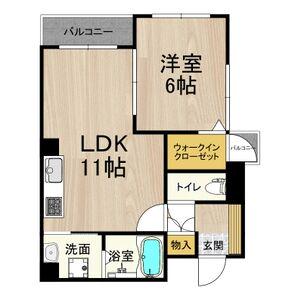 M.HILLS西本町(1LDK/10階)の間取り写真