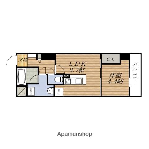 グランセジュールESAKA(1LDK/7階)の間取り写真