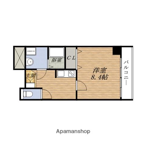 プレリエ エサカ(1K/4階)の間取り写真