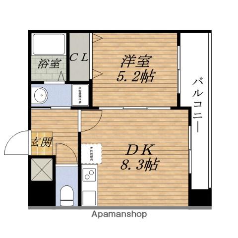 PLEIADES千里山田(1DK/1階)の間取り写真