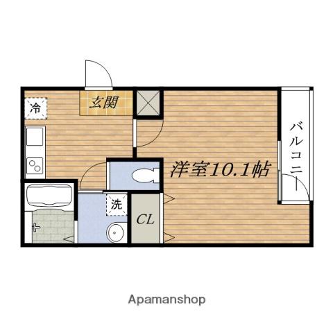 FUJIPALACE垂水町(1K/1階)の間取り写真